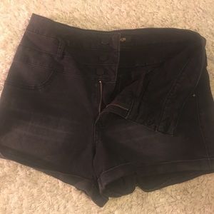 High waisted black shorts